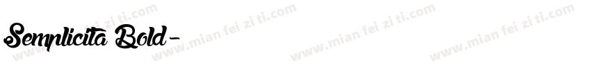 Semplicità Bold字体转换